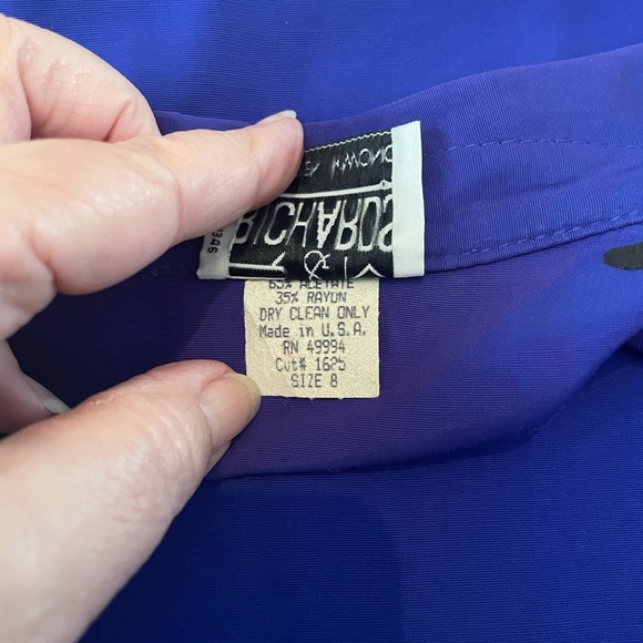 R & M Richard’s Royal Blue 2 Piece Outfit, Pants & Top. Size 8. Y2K - Picture 8 of 11